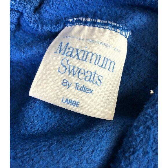 Vintage Maximum Sweats By Tutlex Blue Hoodie & Sweatpants Set Men’s Sz. L Cotton - Picture 7 of 8